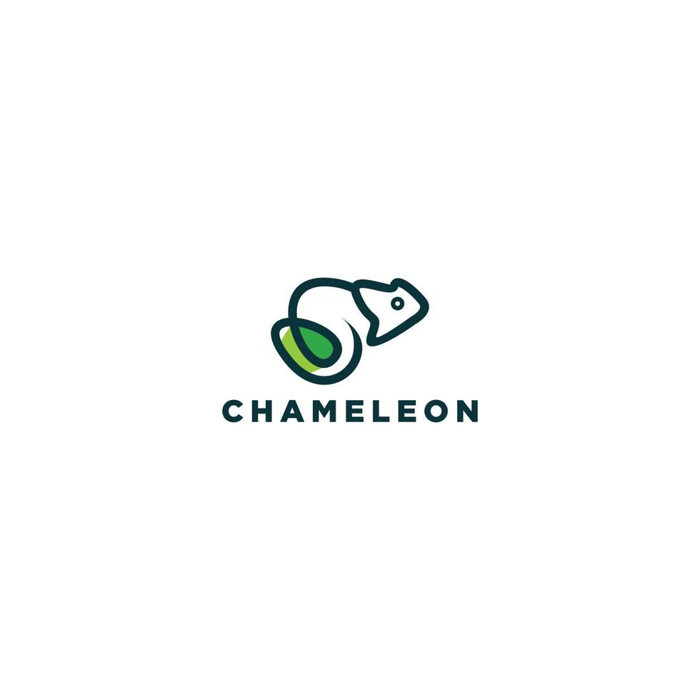 Chamäleon-Logo-Vektor-Icon-Design-Vorlage vektor