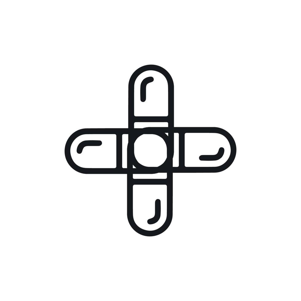 Kreuz-Symbol. einfaches stil-christliches religionsfeiertagsplakat-hintergrundsymbol. Designelement für das Markenlogo der christlichen Religion. Kreuz-T-Shirt-Druck. Vektor für Aufkleber.