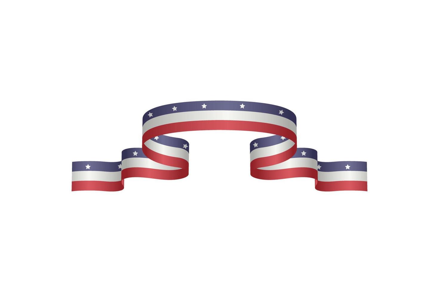 flagga band med de färger av de amerikan Land palett för oberoende dag firande dekoration vektor