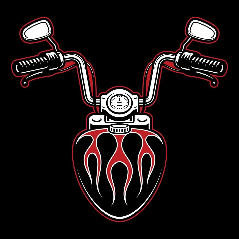 Färg motorcykel handlebar vektor illustration