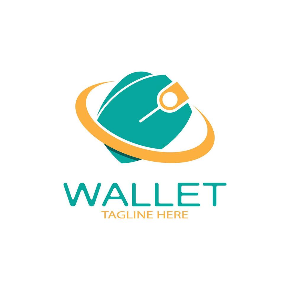 E Wallet Logo Design Illustrationssymbol mit einem einfachen modernen Konzept, für elektronische Geldbörsen, digitale Geldspeicheranwendungen, digitale Einsparungen, digitale Geldtransaktionen, Vektor