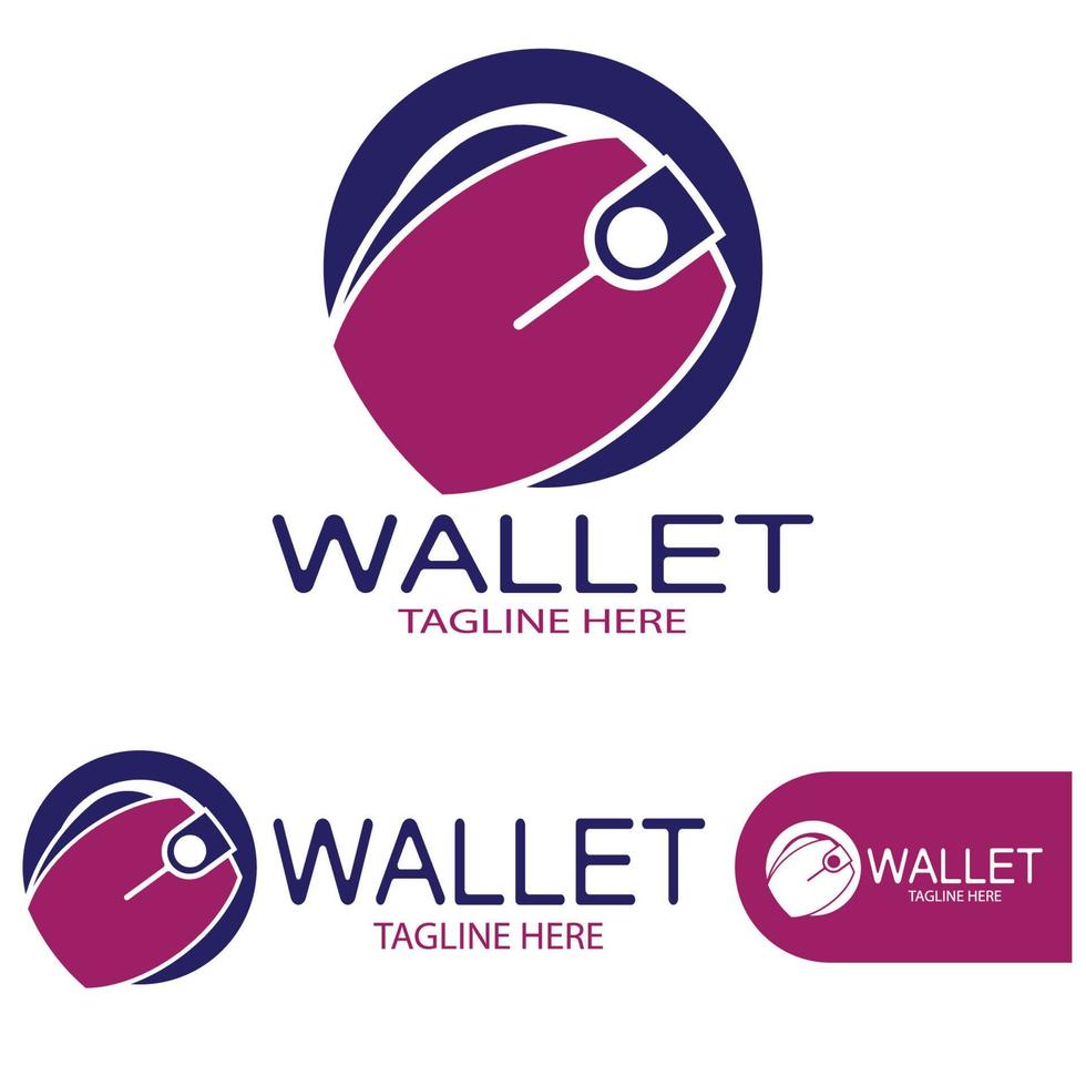 E Wallet Logo Design Illustrationssymbol mit einem einfachen modernen Konzept, für elektronische Geldbörsen, digitale Geldspeicheranwendungen, digitale Einsparungen, digitale Geldtransaktionen, Vektor