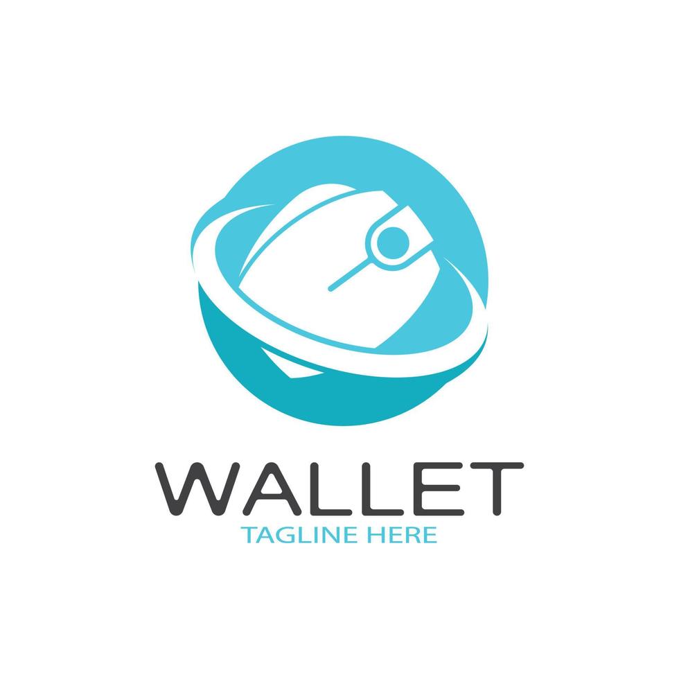 E Wallet Logo Design Illustrationssymbol mit einem einfachen modernen Konzept, für elektronische Geldbörsen, digitale Geldspeicheranwendungen, digitale Einsparungen, digitale Geldtransaktionen, Vektor