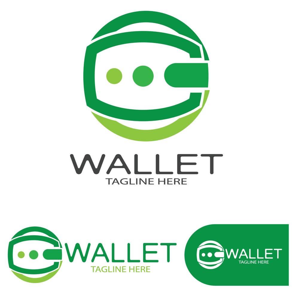 E Wallet Logo Design Illustrationssymbol mit einem einfachen modernen Konzept, für elektronische Geldbörsen, digitale Geldspeicheranwendungen, digitale Einsparungen, digitale Geldtransaktionen, Vektor