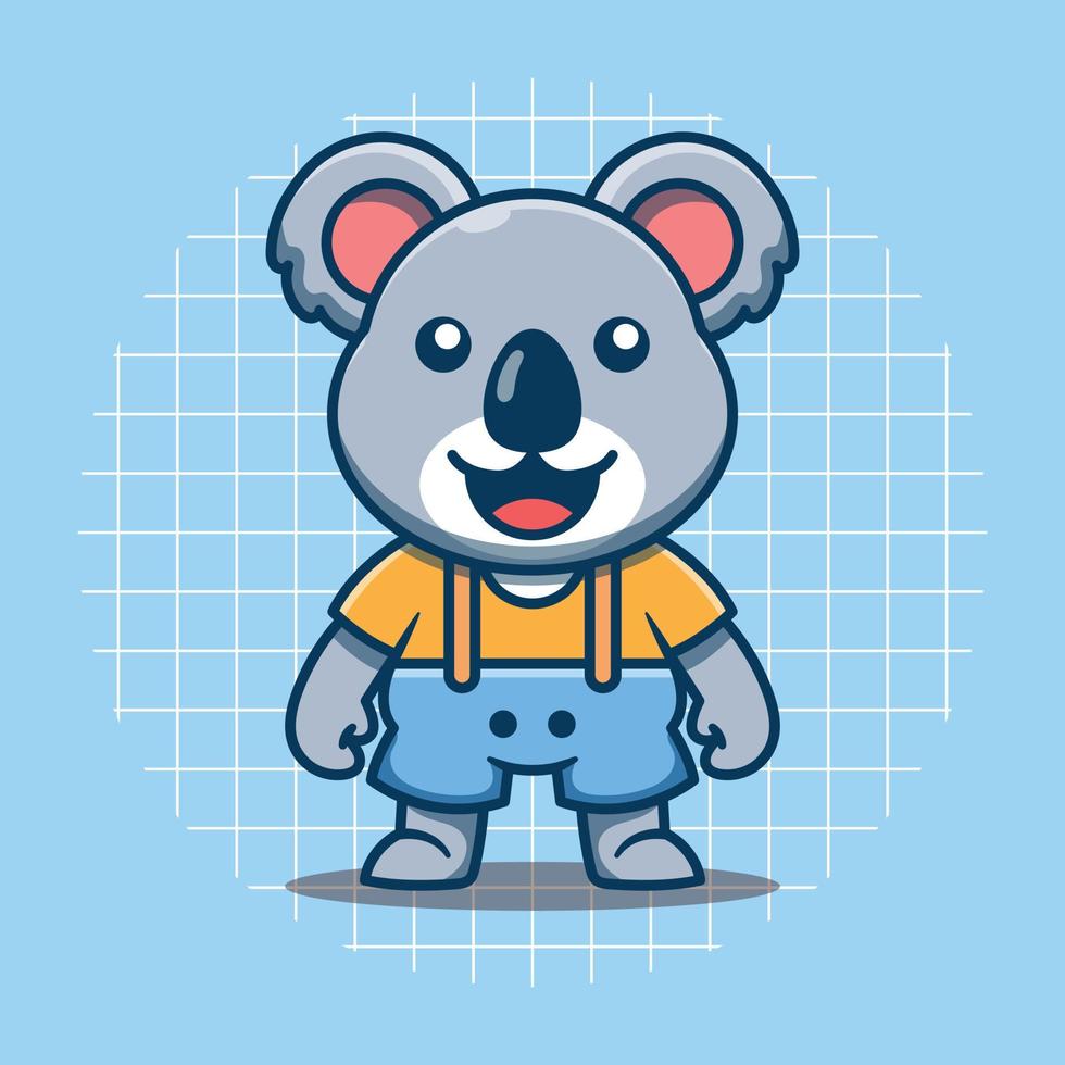 söt koala tecknad serie ikon illustration vektor
