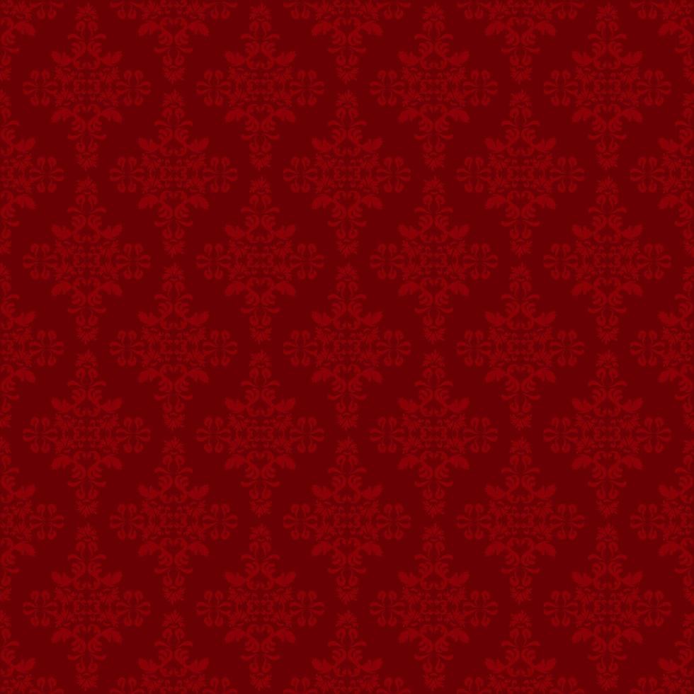 roter Hintergrund. viktorianisches rotes nahtloses Muster. Vektor. rote Farbe. vektor