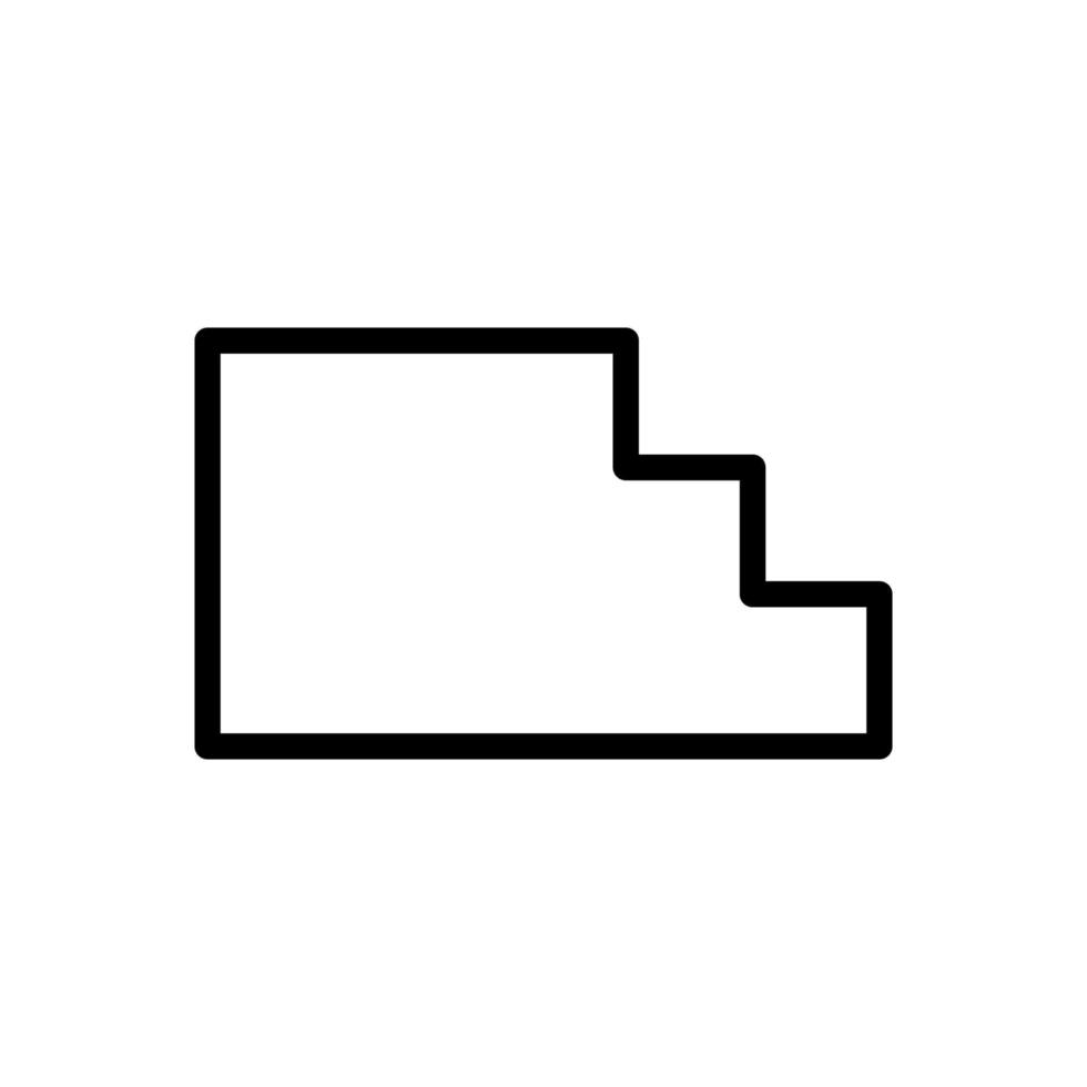 trappa ikon linje isolerat på vit bakgrund. svart platt tunn ikon på modern översikt stil. linjär symbol och redigerbar stroke. enkel och pixel perfekt stroke vektor illustration