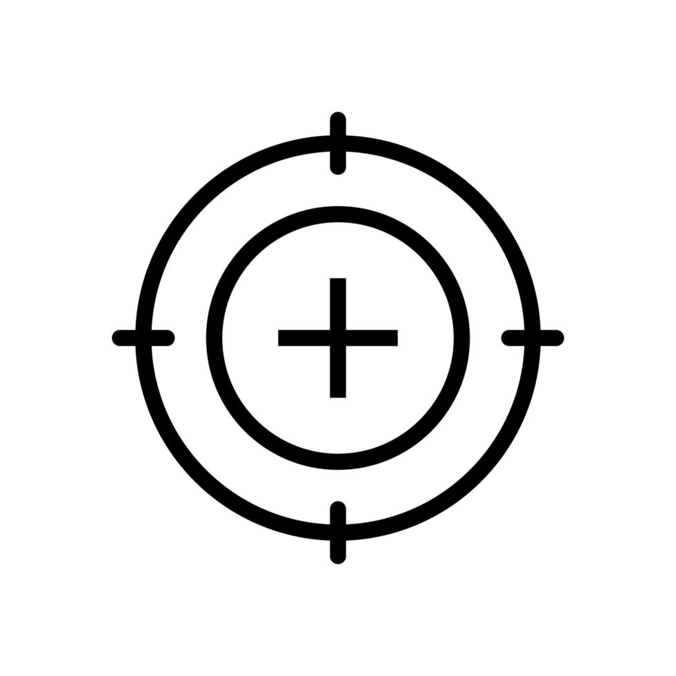 gevär omfattning ikon linje isolerat på vit bakgrund. svart platt tunn ikon på modern översikt stil. linjär symbol och redigerbar stroke. enkel och pixel perfekt stroke vektor illustration
