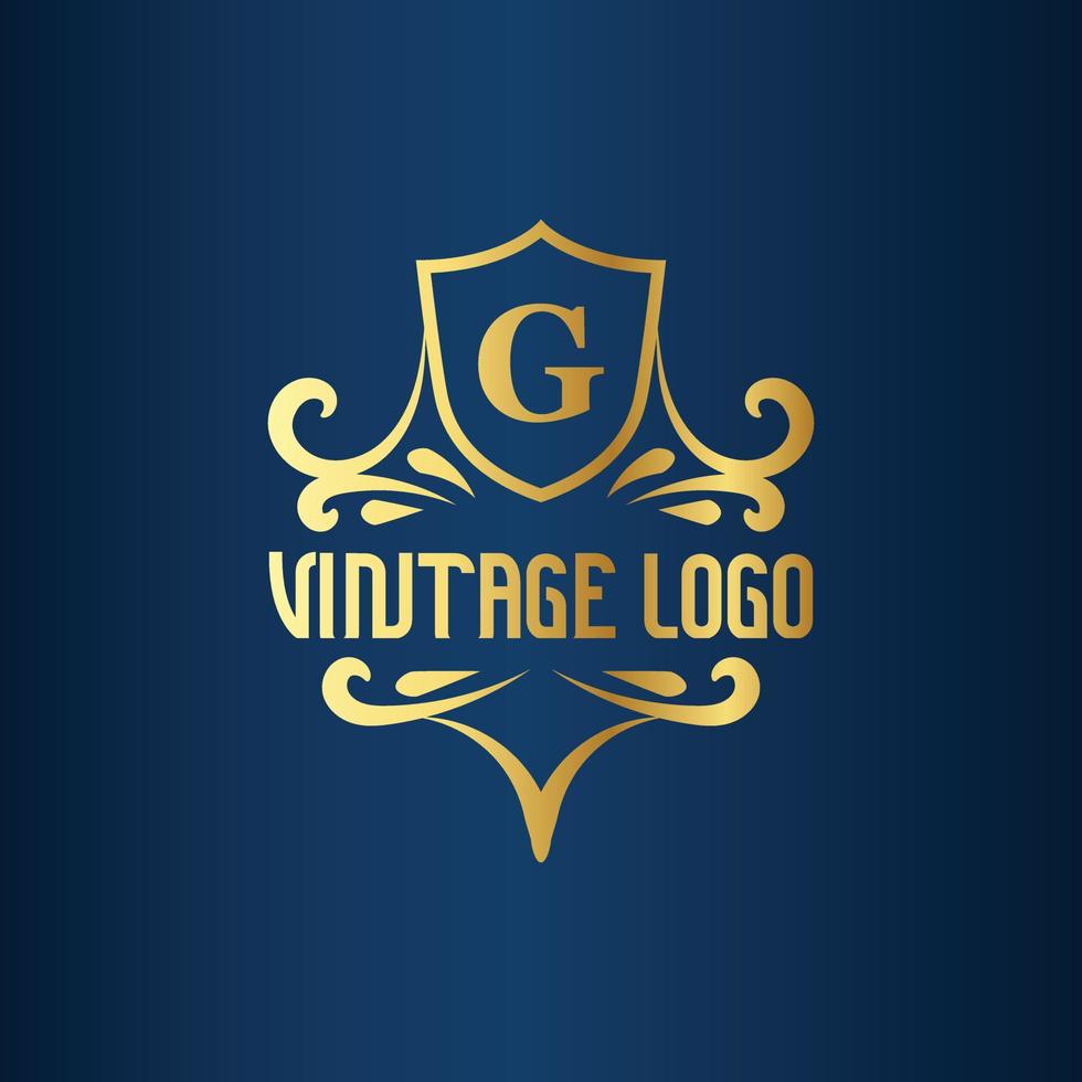 kostenloses Luxus-Logo. königliches Vorlagenlogo. elegant mit Kronenlogovektor, kreative Beschriftungslogovektorillustration. vektor