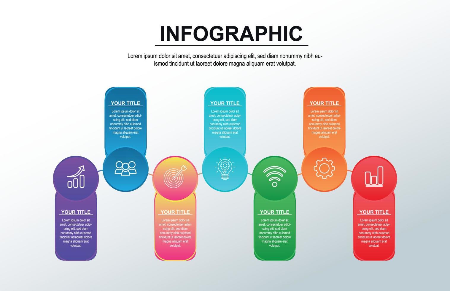 Vektor-Infografik-Vorlage für Präsentation, Bildung, Webdesign, Broschüren, Flyer und Unternehmen vektor