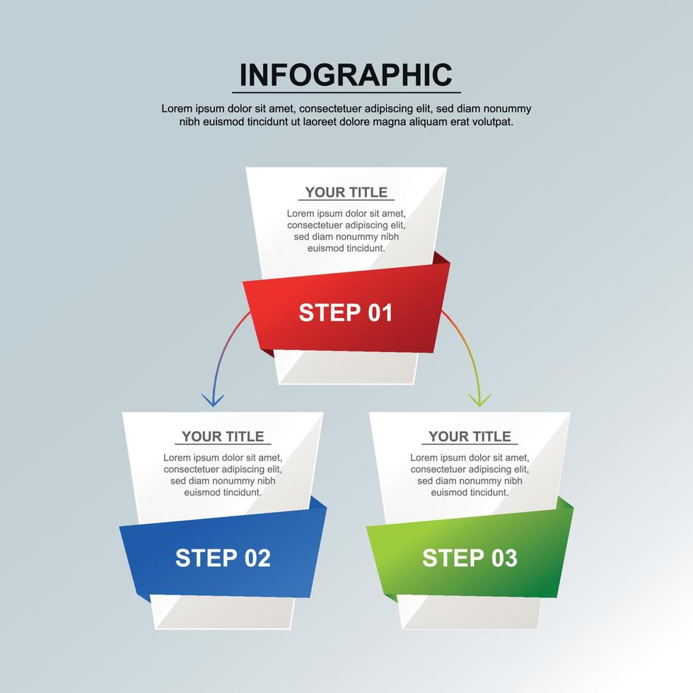 Vektor-Infografik-Vorlage für Präsentation, Bildung, Webdesign, Broschüren, Flyer und Unternehmen vektor