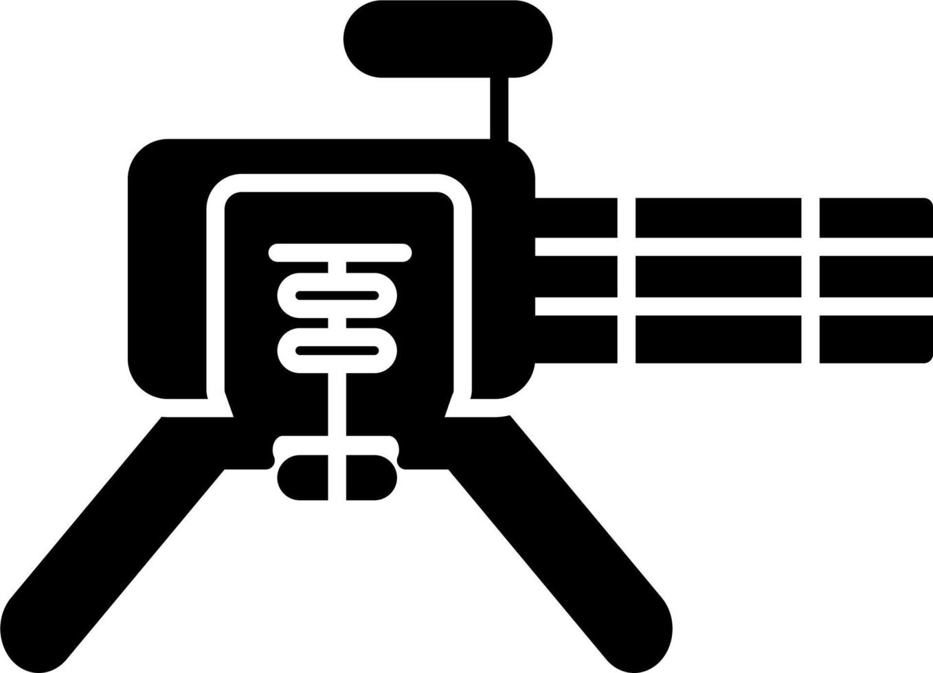 Maschinengewehr-Vektorsymbol vektor