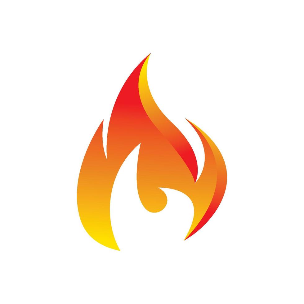 Feuerlogo-Designillustration und Feuersymbol vektor