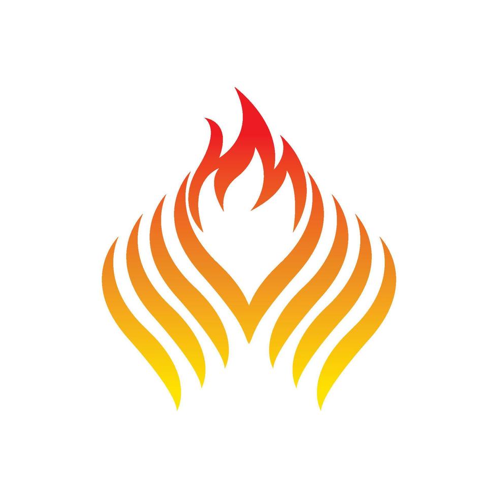 Feuerlogo-Designillustration und Feuersymbol vektor