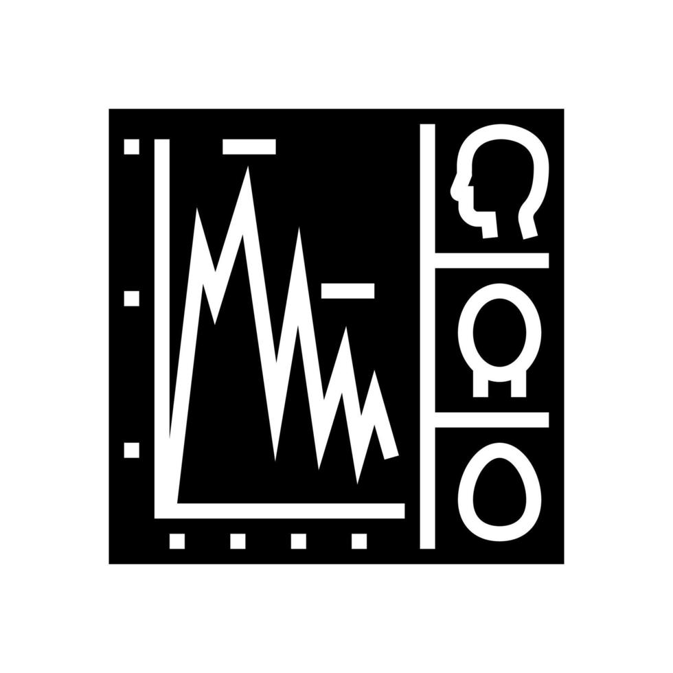 kader mit infografischer radiologie-glyphensymbol-vektorillustration vektor