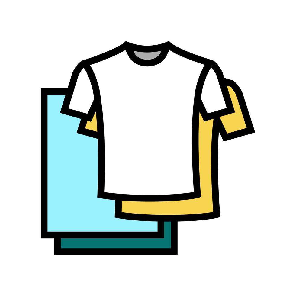t-shirt textil- Kläder Färg ikon vektor illustration