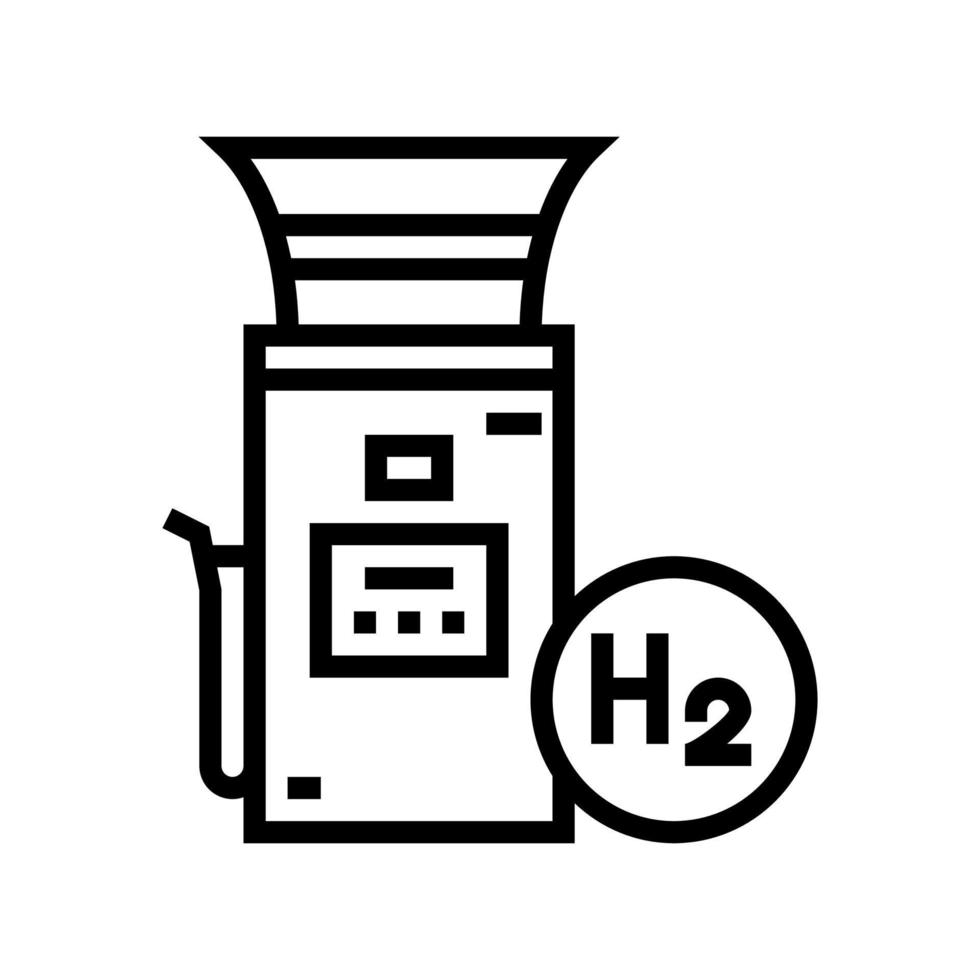 Aufladen von Elektroauto-Stationsliniensymbol-Vektorillustration vektor