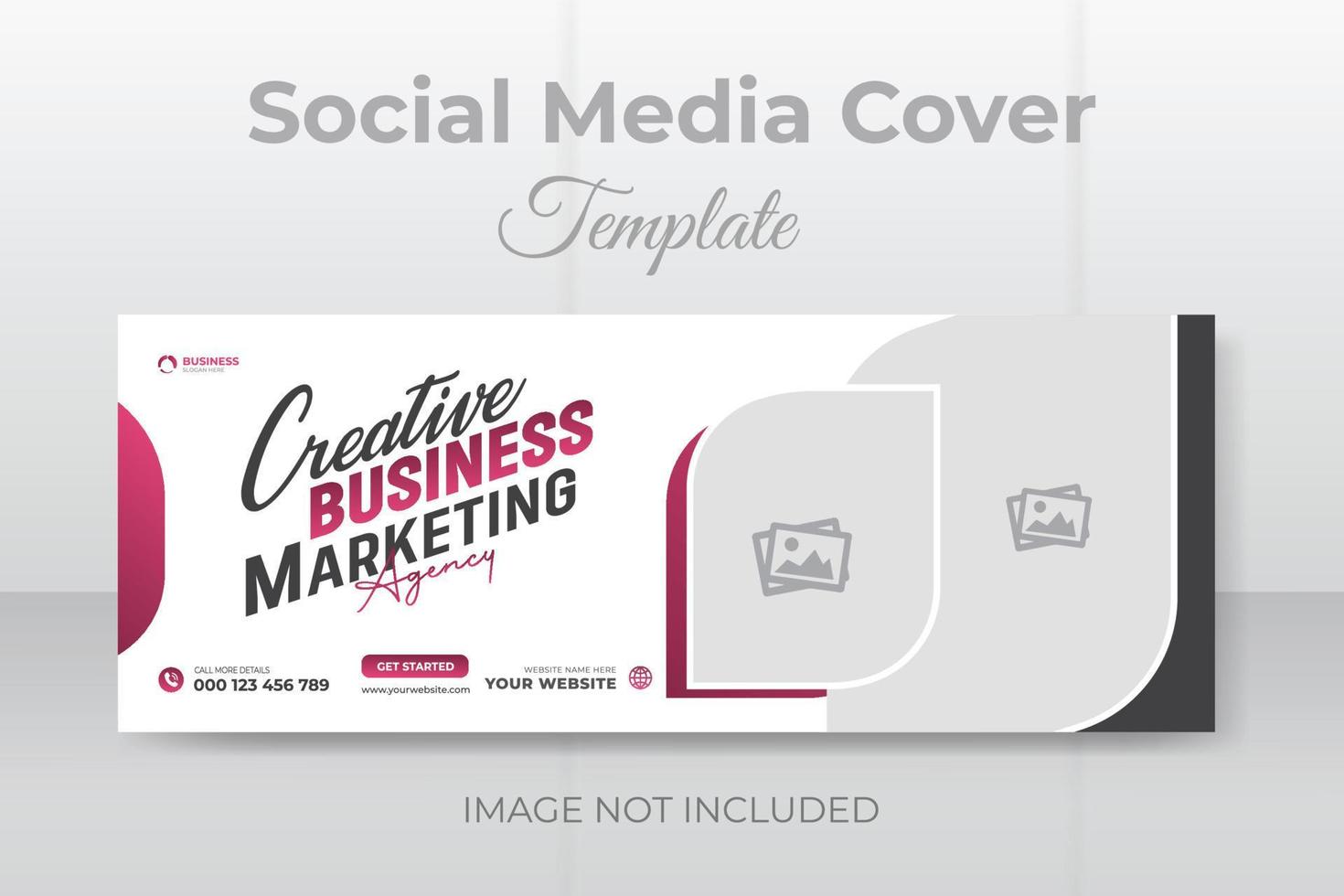 digitales Marketing Social Media-Cover-Web-Banner-Vorlage vektor