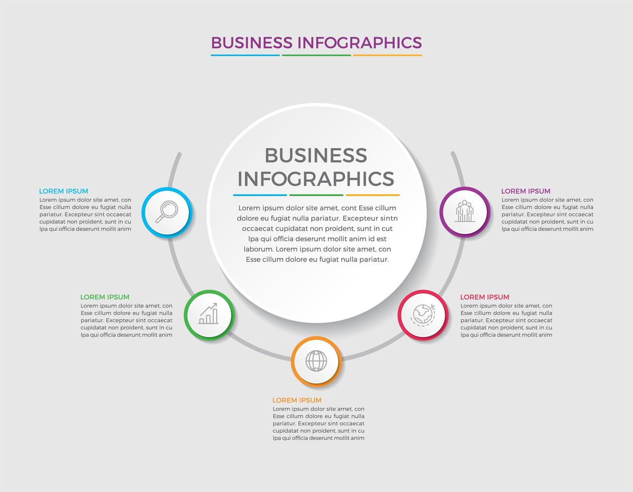 Geschäftskonzept Infografik Design Vektor-Illustration vektor