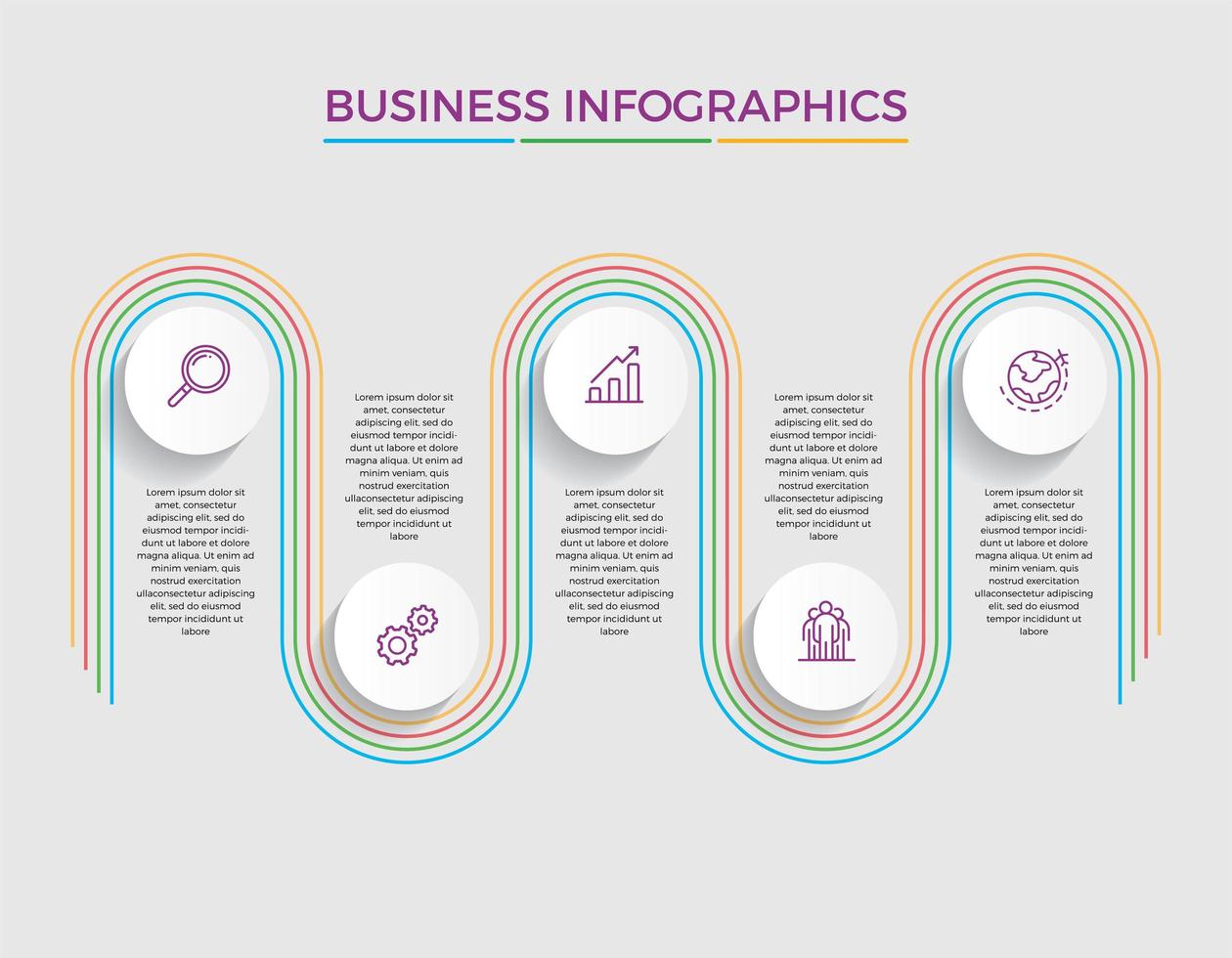 Geschäftskonzept Infografik Design Vektor-Illustration vektor