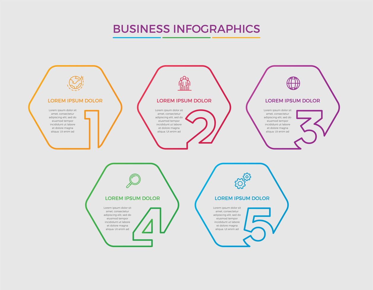 Geschäftskonzept Infografik Design Vektor-Illustration vektor