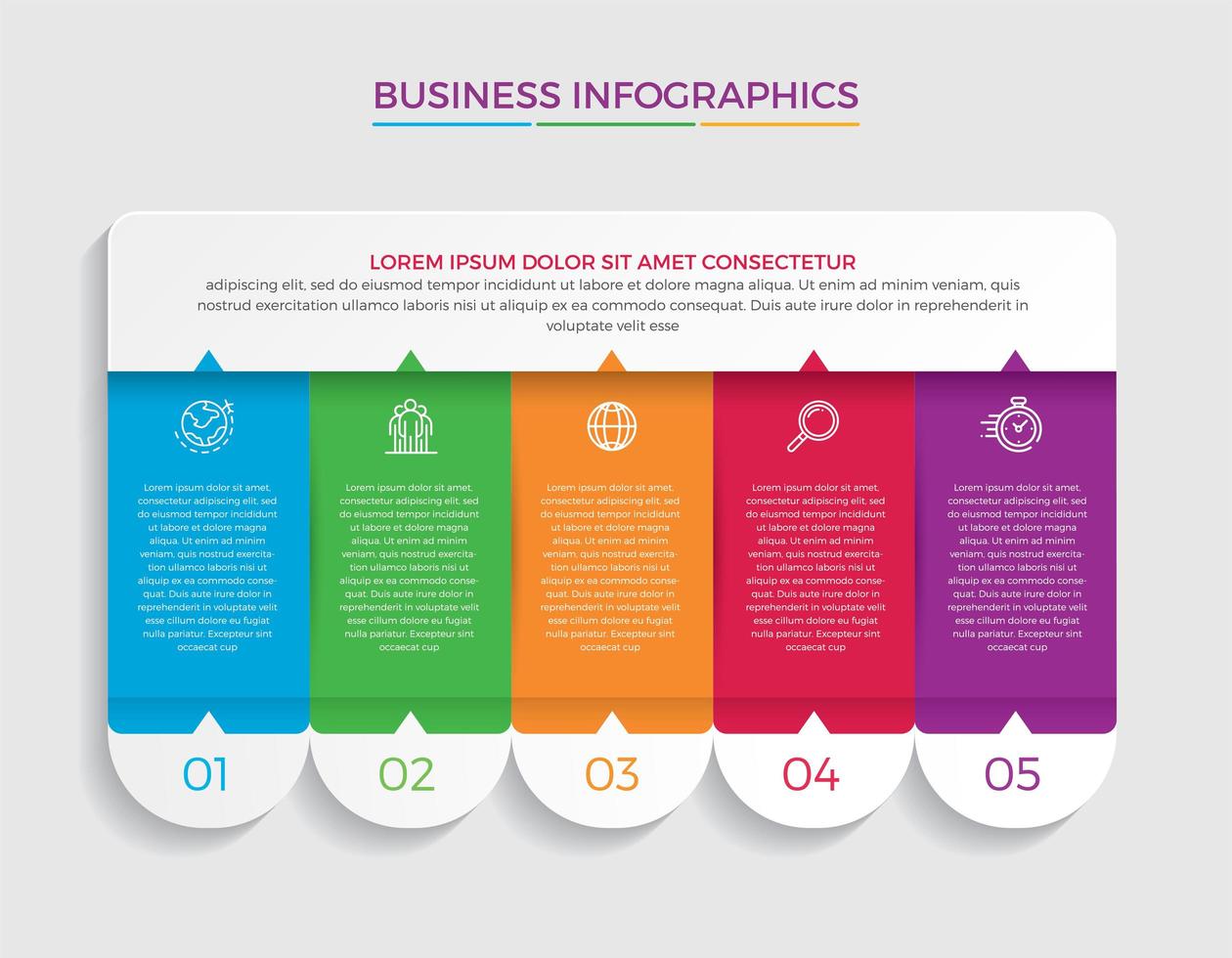 Geschäftskonzept Infografik Design Vektor-Illustration vektor