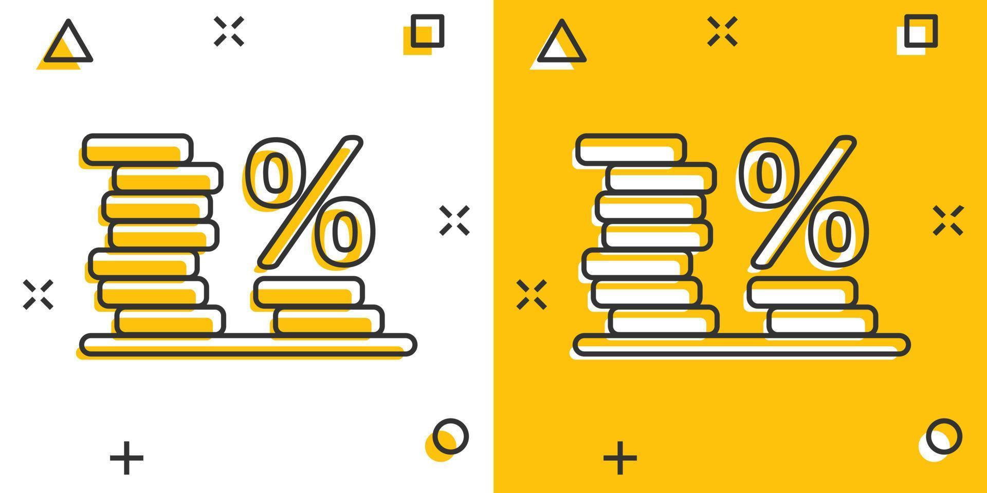 mynt stack ikon i komisk stil. dollar mynt tecknad serie vektor illustration på vit isolerat bakgrund. pengar staplade stänk effekt företag begrepp.