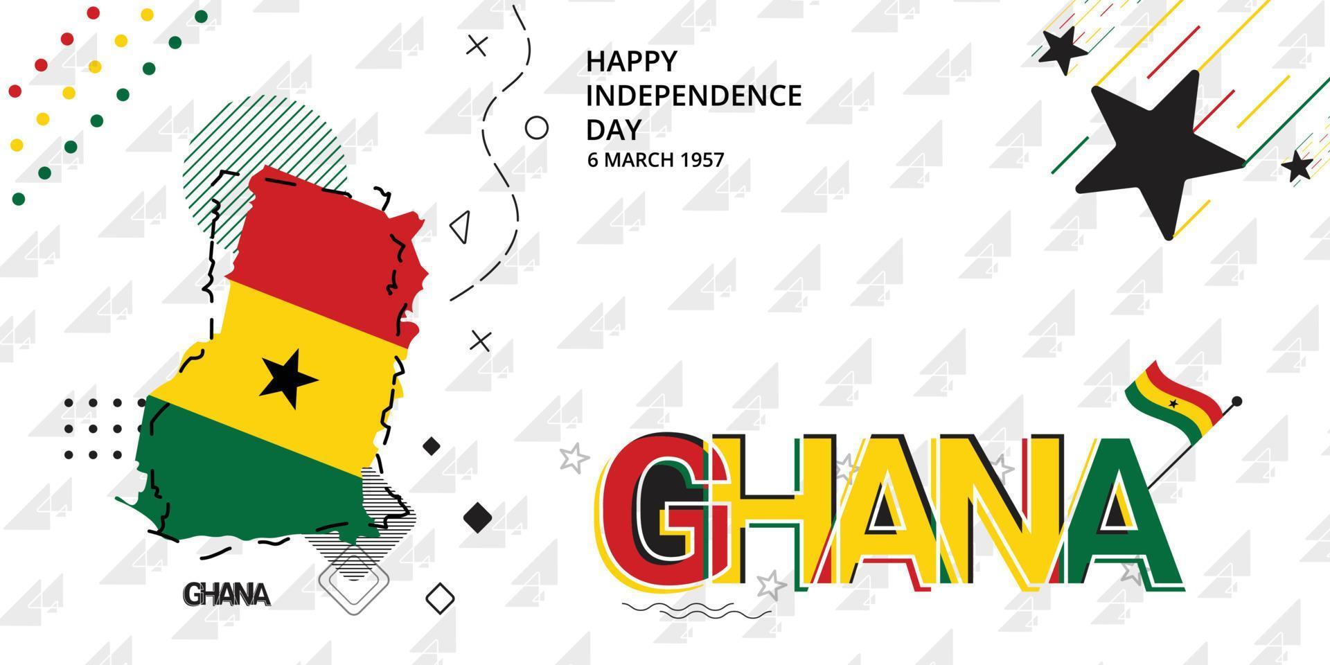 ghana hintergrund unabhängigkeitstag, um den großen tag im land zu gedenken vektor