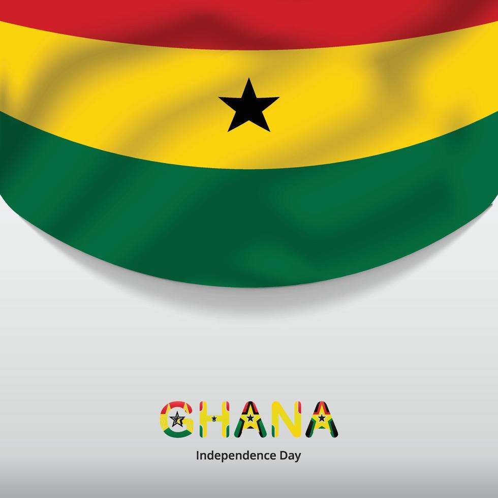 Hintergrund des Unabhängigkeitstages von Ghana, zum Gedenken an den großen Tag von Ghana vektor