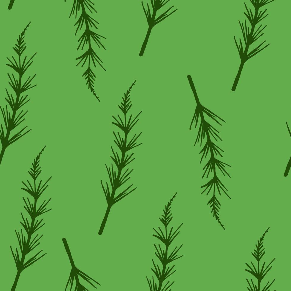 sömlös mönster med grön kvist. för din design förpackning, tapet och omslag. vektor illustration.