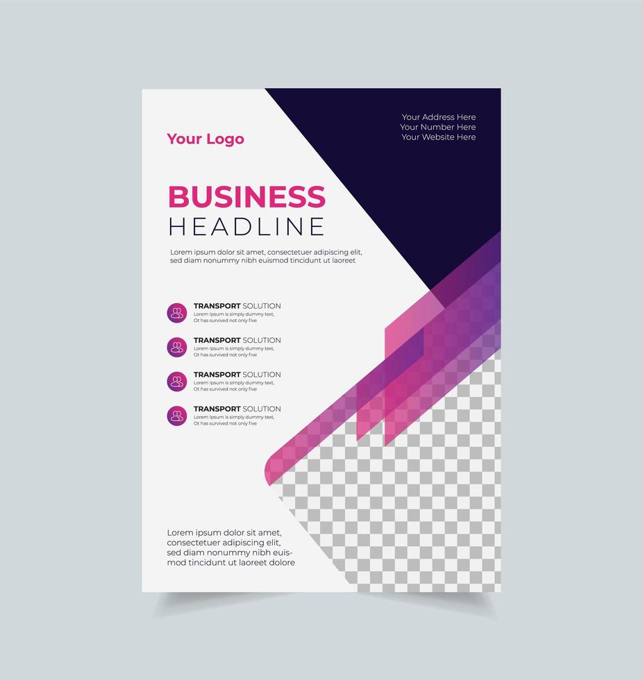 Corporate Business Flyer Design-Vorlage, kreative Broschüre Poster Cover, Farbe A4 Print Ready Flyer vektor