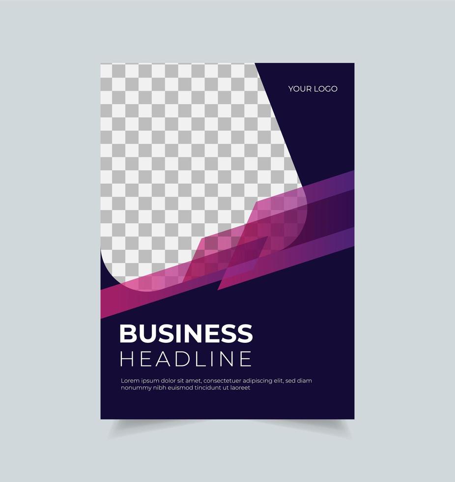 mall för företagsaffärsblad, kreativ broschyraffischomslag, färg a4-tryckfärdigt flygblad vektor