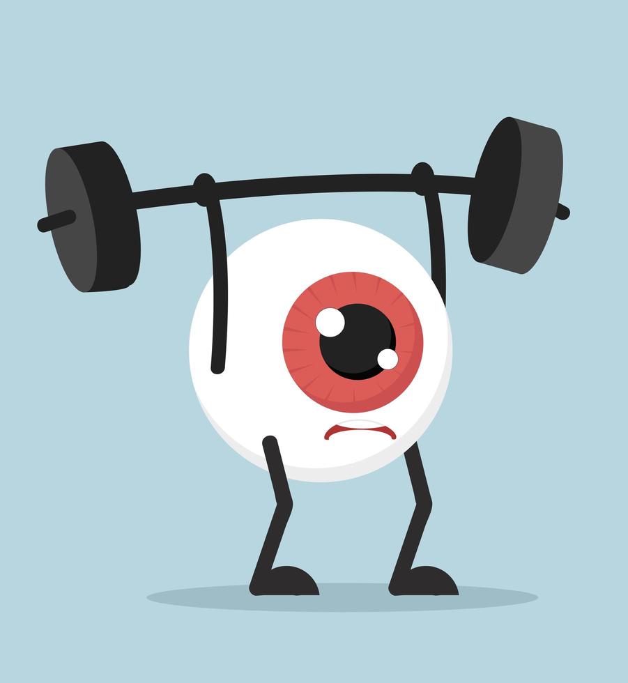 Red Eyeball Cartoon Maskottchen vektor