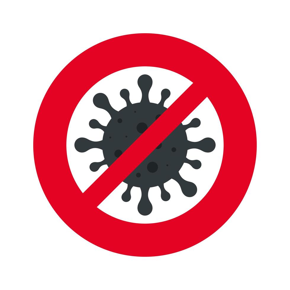 Kampagne von Stop 2019 ncov mit Partikel im verbotenen Signal vektor
