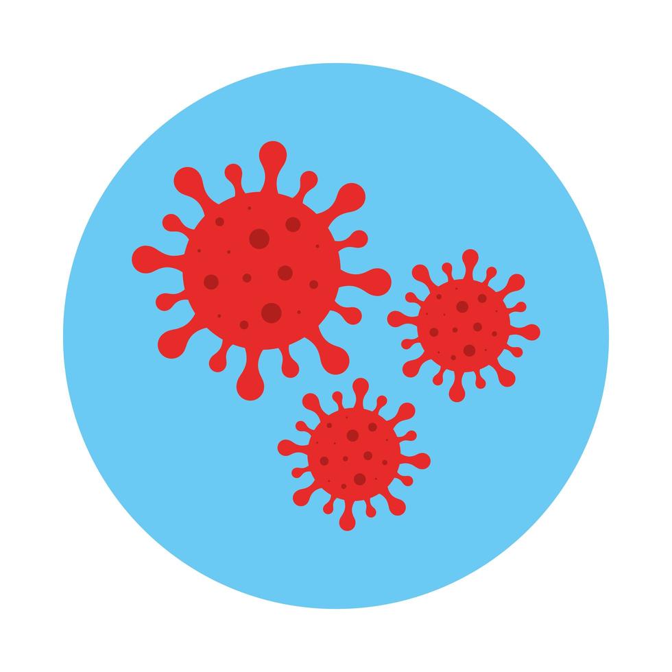 Partikel von covid 19 im Rahmen kreisförmig vektor