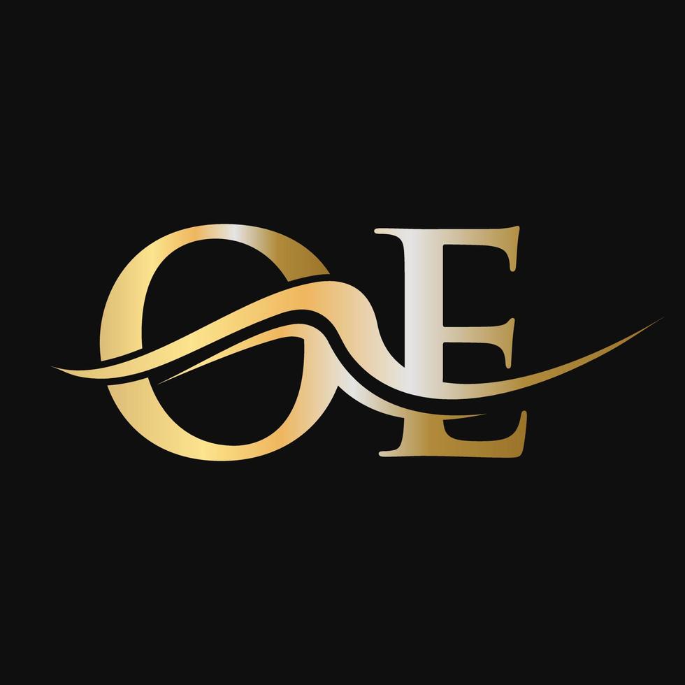 brev oe logotyp design monogram företag och företag logotyp vektor