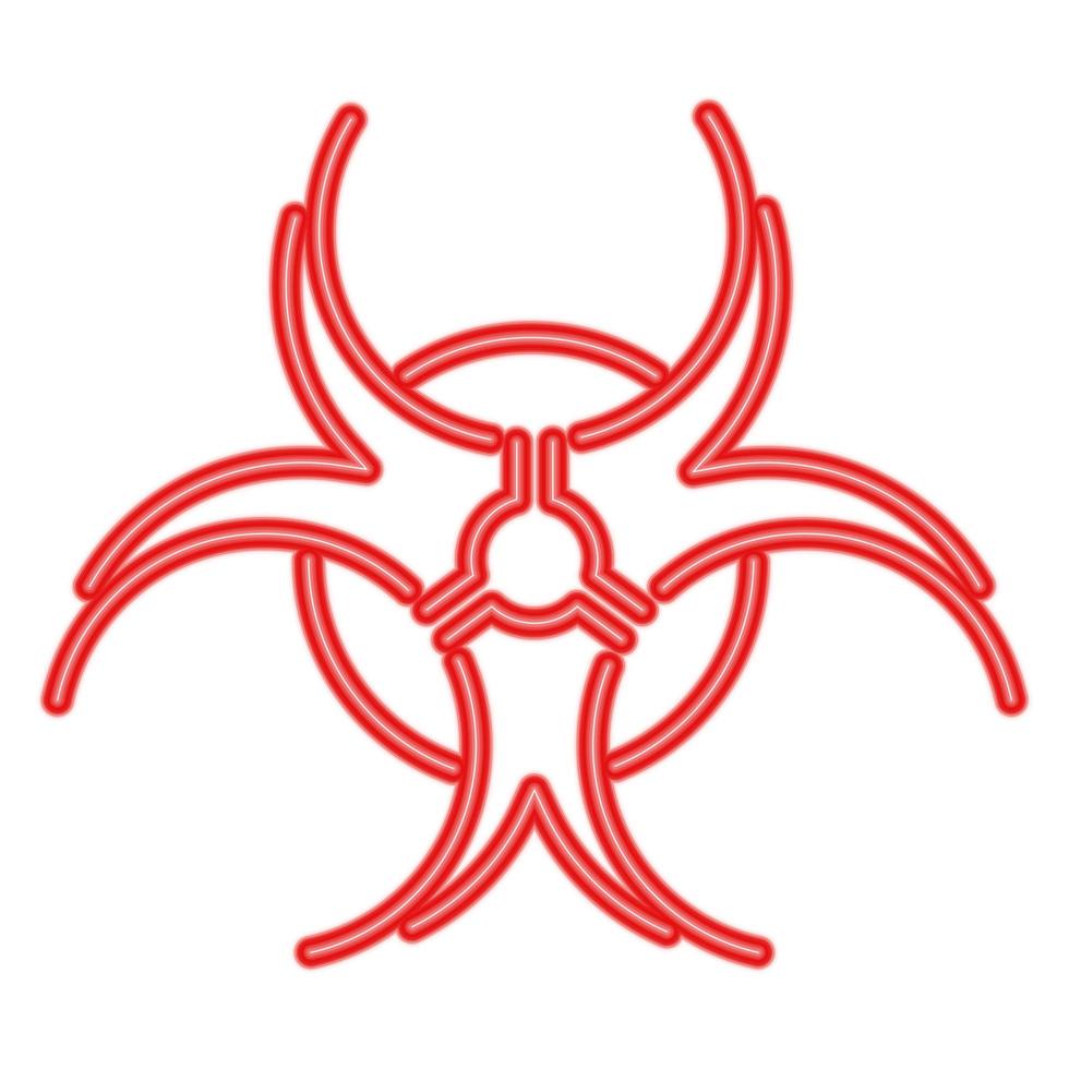 ikon biologisk fara eller biologisk farosymbol, linjestil vektor