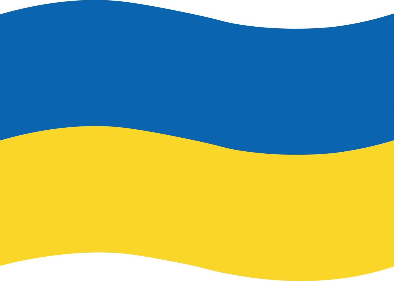 Nationalflagge des ukrainischen Staatssymbols isoliert auf weißem Hintergrund. Farbsymbol der wehenden Flagge der Ukraine. Vektor-Illustration. gut für Banner, Design, Abzeichen, Aufkleber. vektor