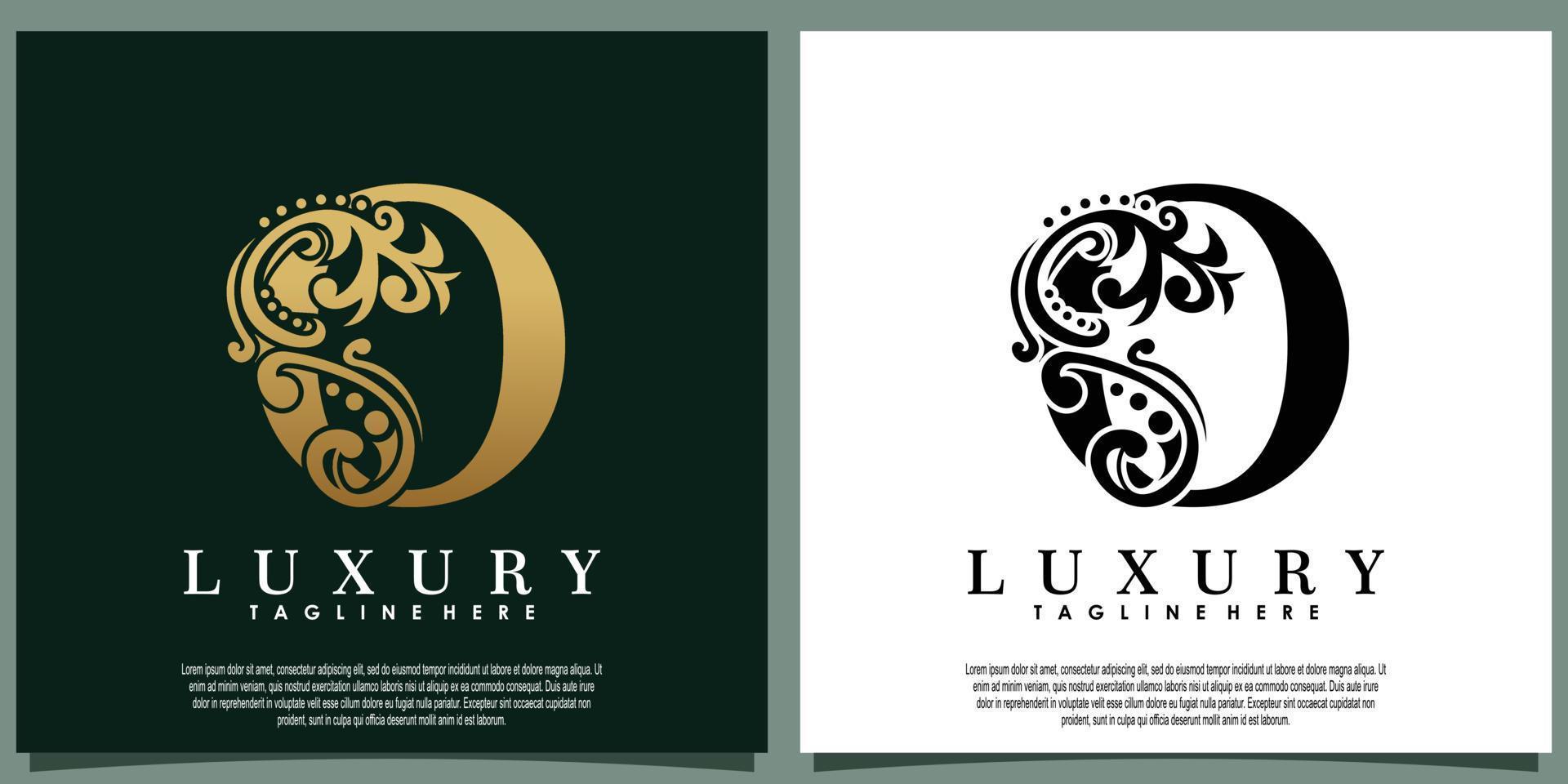 luxus-logo-design mit anfangsbuchstaben o vektor