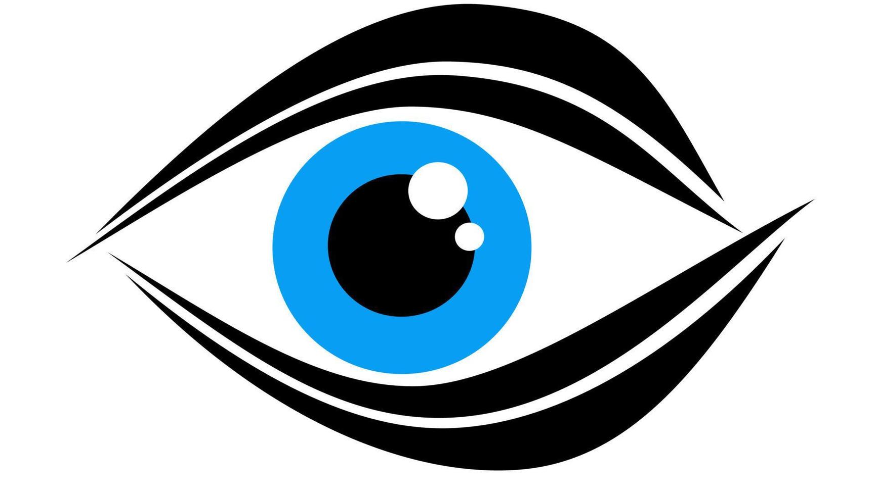 Logo mit blauem Auge vektor