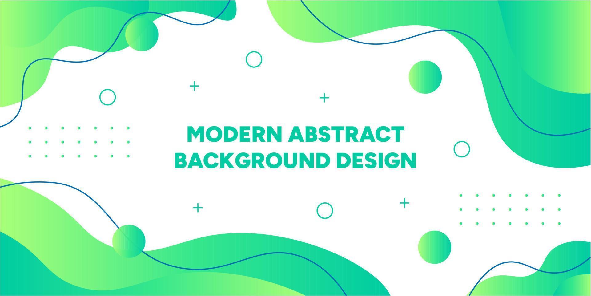 moderne abstrakte grüne Hintergrundvektor-Designschablone. gradientenlayout mit form, flüssigkeit, flüssigkeit, welle, dynamischem, geometrischem konzept. kreatives einfaches minimalistisches Banner. vektor