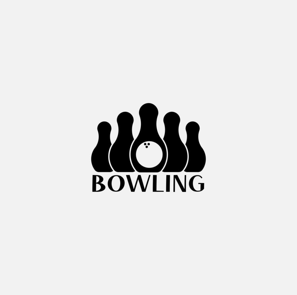 bowling logotyp design fri vektor