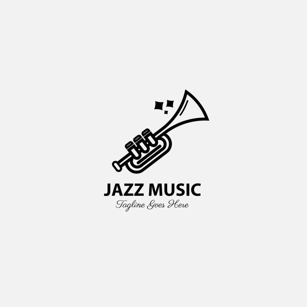 jazz musik logotyp fri vektor