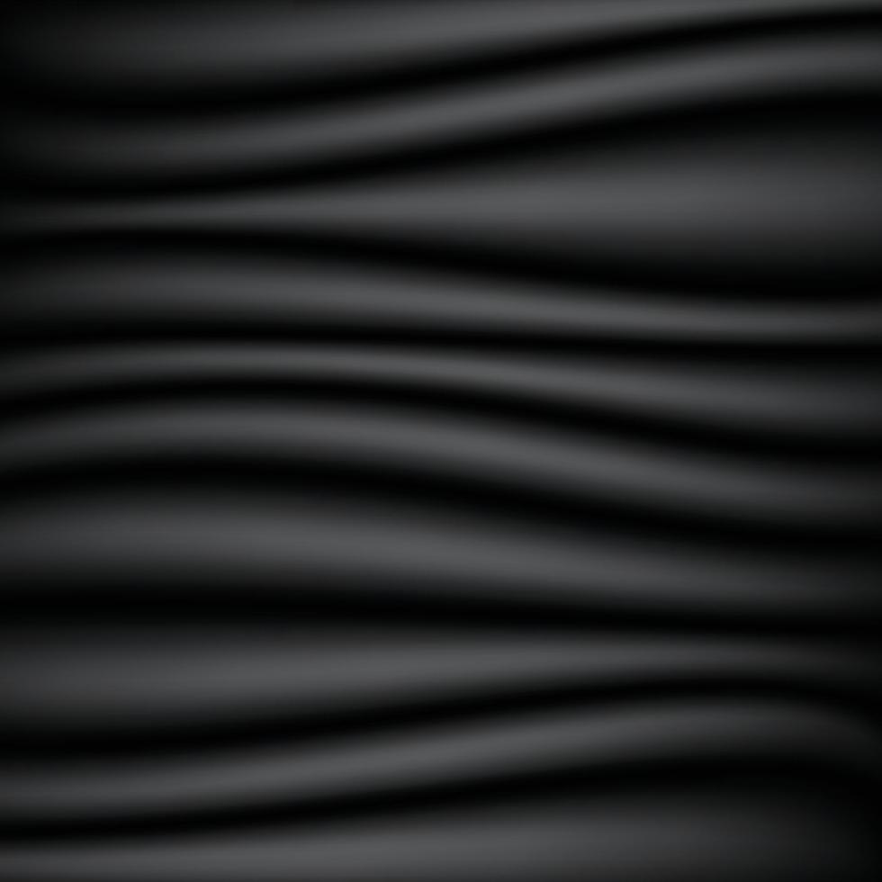 abstrakter hintergrund der schwarzen stoffstruktur. Tapete Luxus durch sanfte Kurve aus Leinwand und Welle. Illustrationshintergrund aus schwarzem Stoff und Satin. vektor