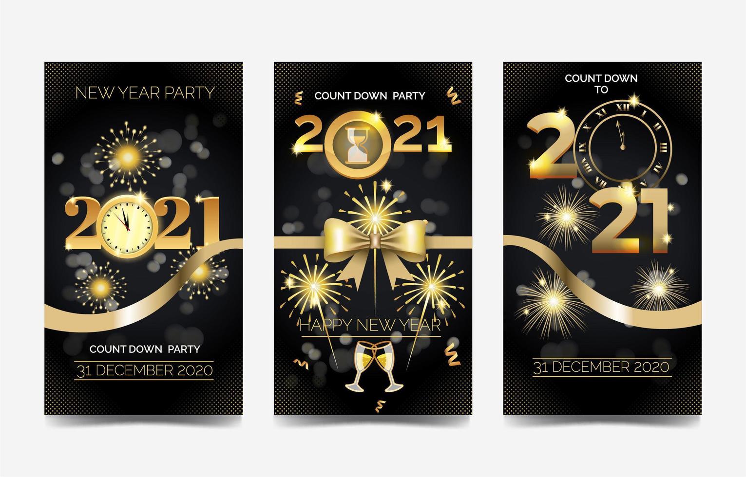 Neujahrs-Countdown-Banner vektor