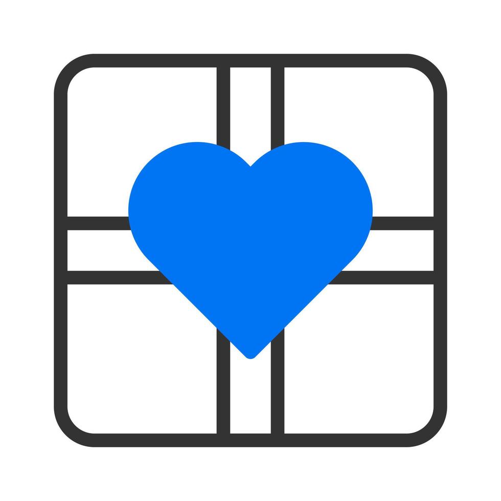gåva ikon duotune blå valentine illustration vektor element och symbol perfekt.