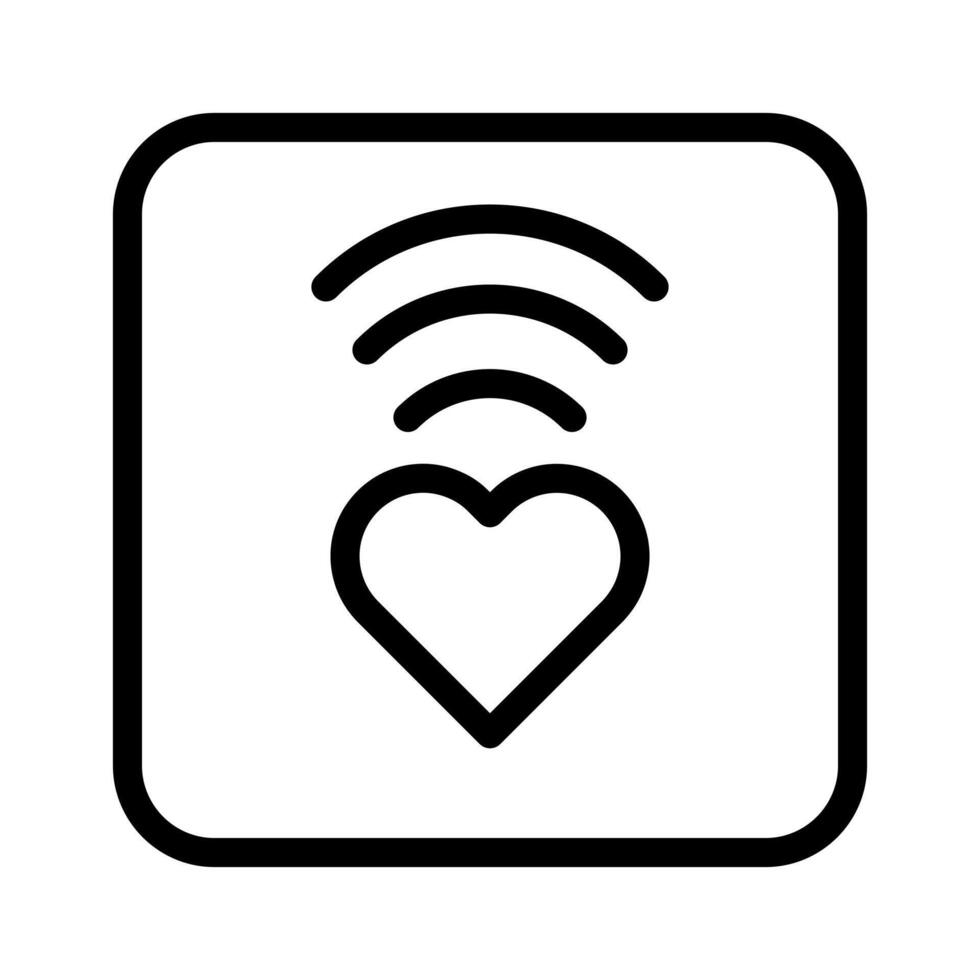 signal ikon översikt stil valentine illustration vektor element och symbol perfekt.