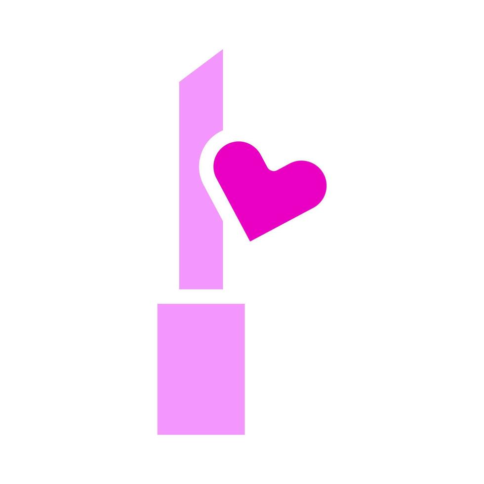 Kosmetik-Symbol solide rosa Stil Valentinstag Illustration Vektorelement und Symbol perfekt. vektor