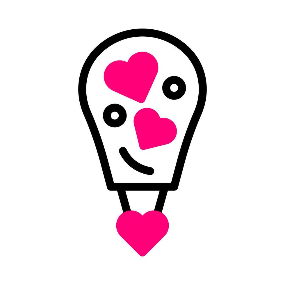 luft ballong ikon duotone röd stil valentine illustration vektor element och symbol perfekt.