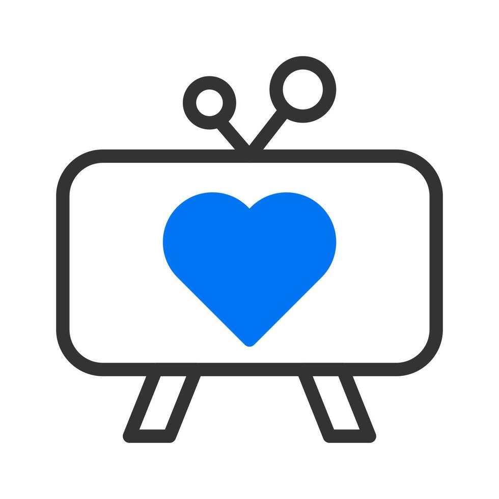 TV ikon duotune blå valentine illustration vektor element och symbol perfekt.